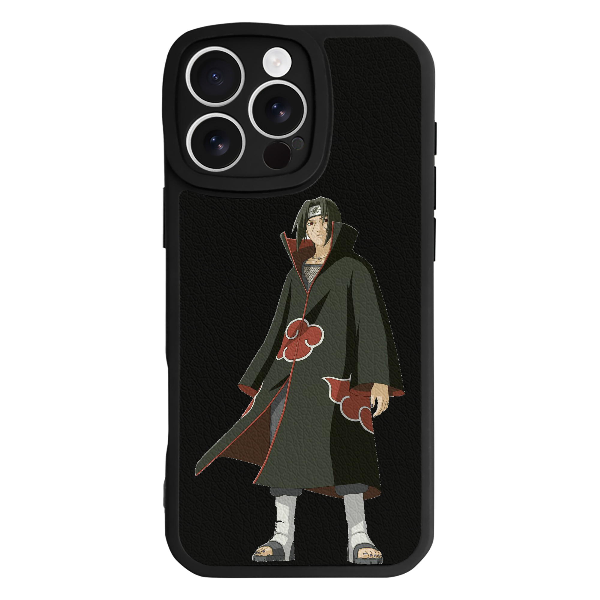 （画像用） NARUTO -ナルト- うちは イタチ Uchiha Itachi 【iPhone 16シリーズ対応】シリコンスマホケース（レザー調） 材質：シリコン